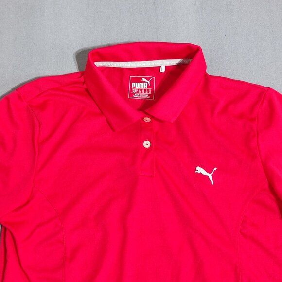 Puma Golf Polo shirt women's size M pink colour 1/4 button up neck short sleeve - Picture 2 of 8
